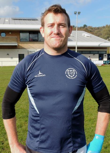 Gwilym Evans - try for Fishguards powerful second row